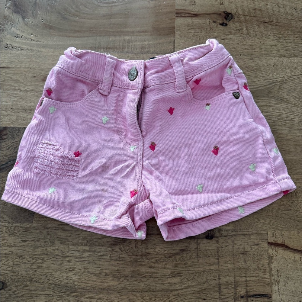 Souris Mini Pink Shorts with embroidered Pattern size 3 years